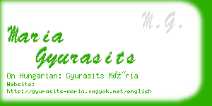 maria gyurasits business card